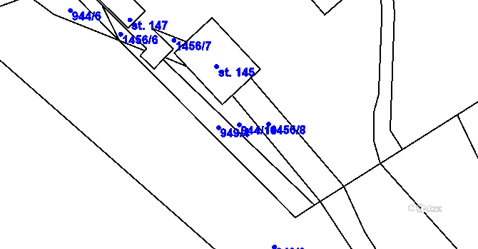 Parcela st. 944/10 v KÚ Tylov, Katastrální mapa