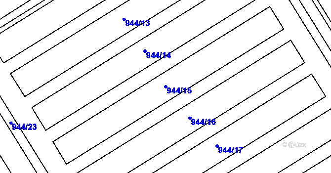 Parcela st. 944/15 v KÚ Tylov, Katastrální mapa