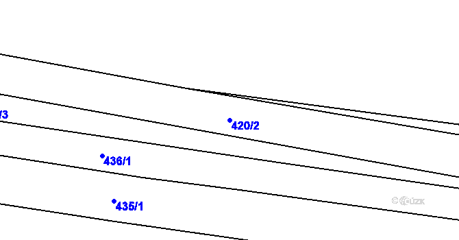 Parcela st. 420/2 v KÚ Frahelž, Katastrální mapa