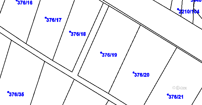 Parcela st. 376/19 v KÚ Lomnice nad Lužnicí, Katastrální mapa