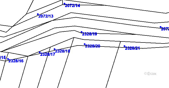 Parcela st. 2328/20 v KÚ Lomnice nad Lužnicí, Katastrální mapa