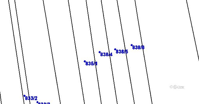Parcela st. 838/4 v KÚ Lomnice nad Lužnicí, Katastrální mapa