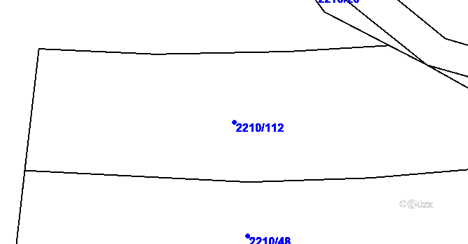 Parcela st. 2210/112 v KÚ Lomnice nad Lužnicí, Katastrální mapa