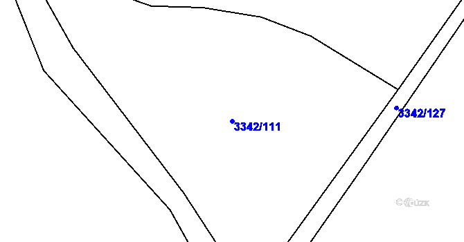 Parcela st. 3342/111 v KÚ Lomnice nad Lužnicí, Katastrální mapa