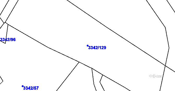 Parcela st. 3342/129 v KÚ Lomnice nad Lužnicí, Katastrální mapa