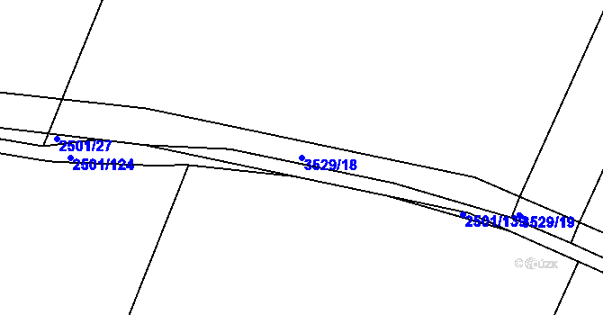 Parcela st. 3529/18 v KÚ Lomnice nad Lužnicí, Katastrální mapa