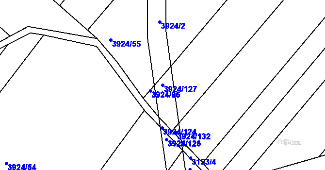 Parcela st. 3924/127 v KÚ Lomnice nad Lužnicí, Katastrální mapa