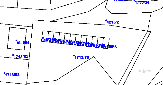 Parcela st. 762 v KÚ Lomnice nad Lužnicí, Katastrální mapa