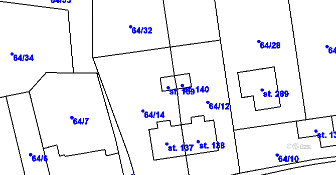 Parcela st. 139 v KÚ Smržov u Lomnice nad Lužnicí, Katastrální mapa