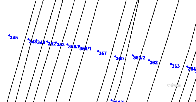 Parcela st. 357 v KÚ Smržov u Lomnice nad Lužnicí, Katastrální mapa