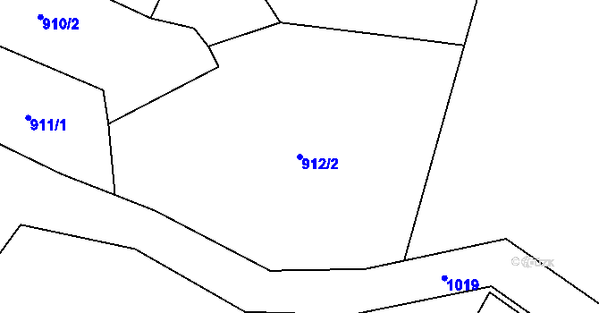 Parcela st. 912/2 v KÚ Smržov u Lomnice nad Lužnicí, Katastrální mapa
