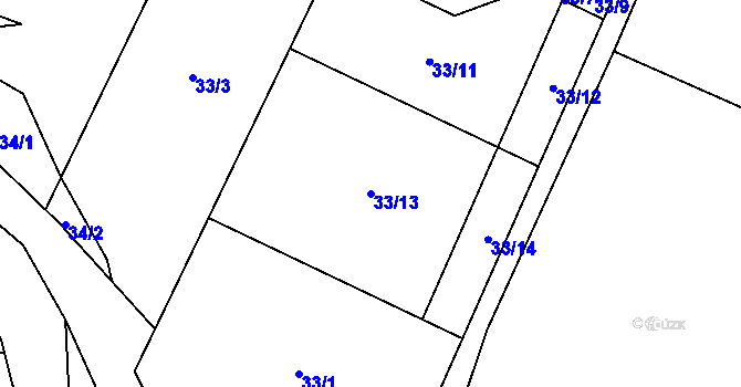 Parcela st. 33/13 v KÚ Smržov u Lomnice nad Lužnicí, Katastrální mapa