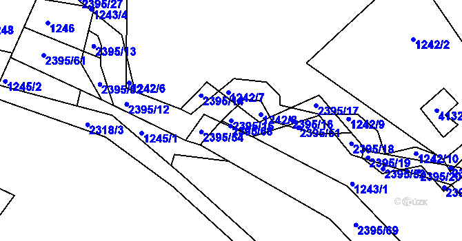 Parcela st. 2395/15 v KÚ Lomnice nad Popelkou, Katastrální mapa