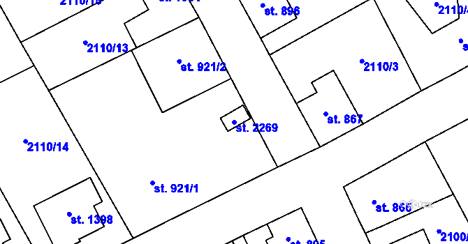 Parcela st. 2269 v KÚ Lomnice nad Popelkou, Katastrální mapa