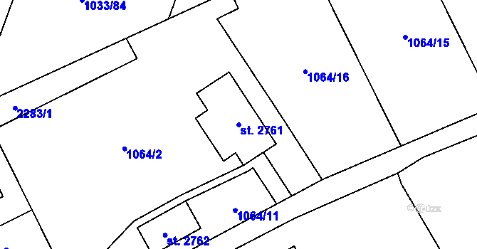 Parcela st. 2761 v KÚ Lomnice nad Popelkou, Katastrální mapa