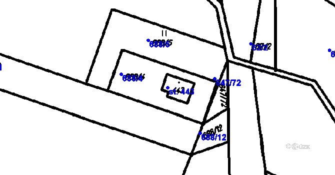 Parcela st. 443 v KÚ Lopeník, Katastrální mapa