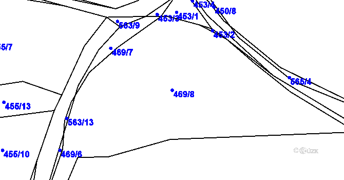 Parcela st. 469/8 v KÚ Lošánky, Katastrální mapa