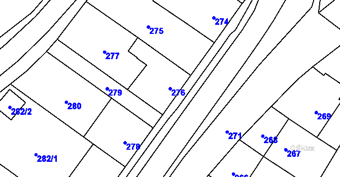 Parcela st. 276 v KÚ Lošov, Katastrální mapa