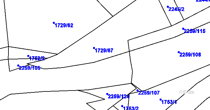 Parcela st. 2259/114 v KÚ Loštice, Katastrální mapa