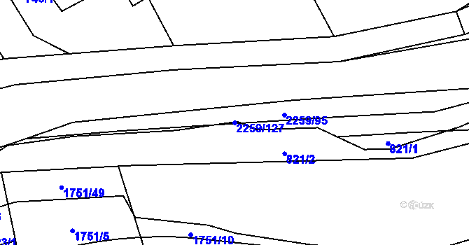 Parcela st. 2259/127 v KÚ Loštice, Katastrální mapa