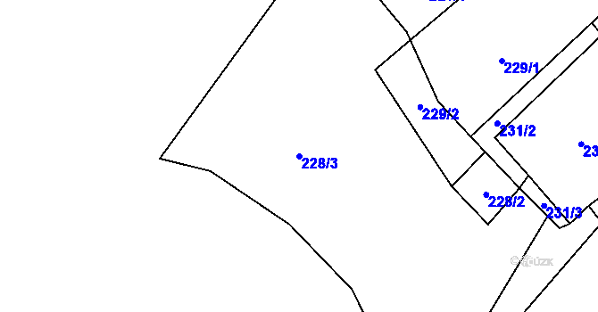 Parcela st. 228/3 v KÚ Žádlovice, Katastrální mapa