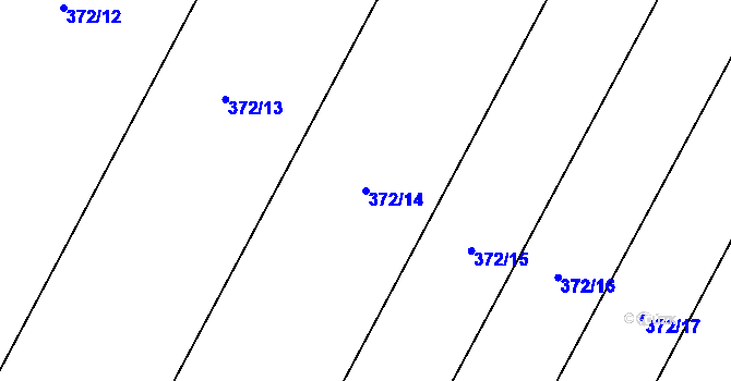 Parcela st. 372/14 v KÚ Loučeň, Katastrální mapa