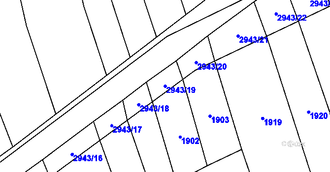 Parcela st. 2943/19 v KÚ Loučka I, Katastrální mapa