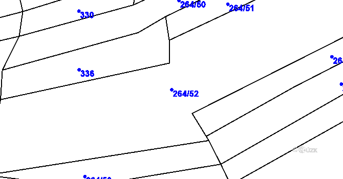 Parcela st. 264/52 v KÚ Loučka I, Katastrální mapa