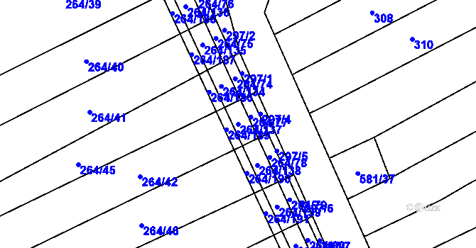 Parcela st. 264/137 v KÚ Loučka I, Katastrální mapa