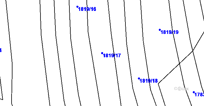 Parcela st. 1819/17 v KÚ Loučka I, Katastrální mapa