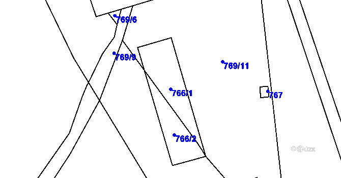 Parcela st. 766/1 v KÚ Loučka u Nového Jičína, Katastrální mapa