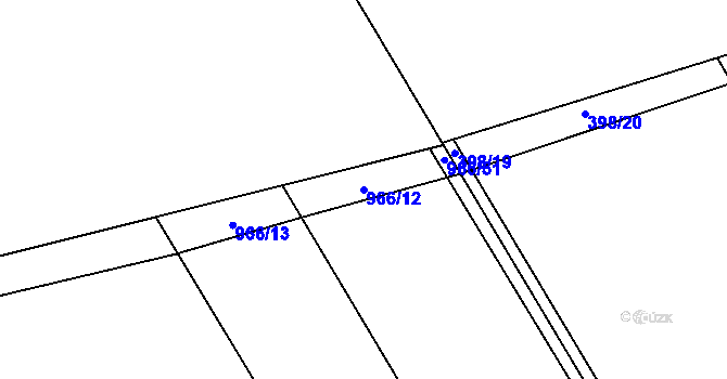 Parcela st. 966/12 v KÚ Loučka u Nového Jičína, Katastrální mapa
