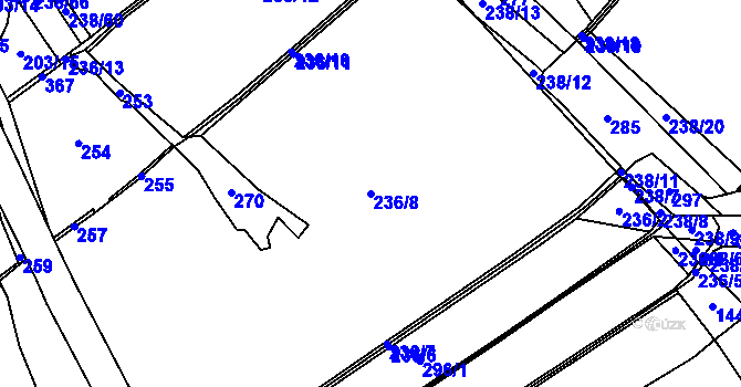 Parcela st. 236/8 v KÚ Loučky, Katastrální mapa