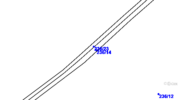 Parcela st. 236/14 v KÚ Loučky, Katastrální mapa