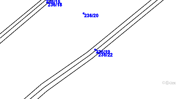 Parcela st. 236/19 v KÚ Loučky, Katastrální mapa