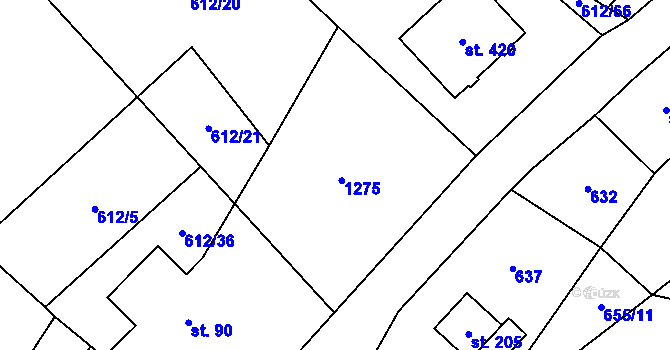 Parcela st. 89 v KÚ Háj u Loučné pod Klínovcem, Katastrální mapa