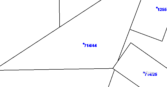 Parcela st. 714/44 v KÚ Háj u Loučné pod Klínovcem, Katastrální mapa
