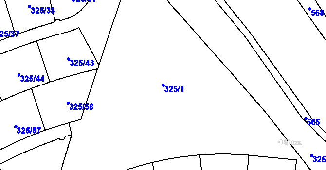 Parcela st. 325/1 v KÚ Loučná pod Klínovcem, Katastrální mapa