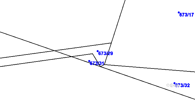 Parcela st. 673/29 v KÚ Loučná pod Klínovcem, Katastrální mapa