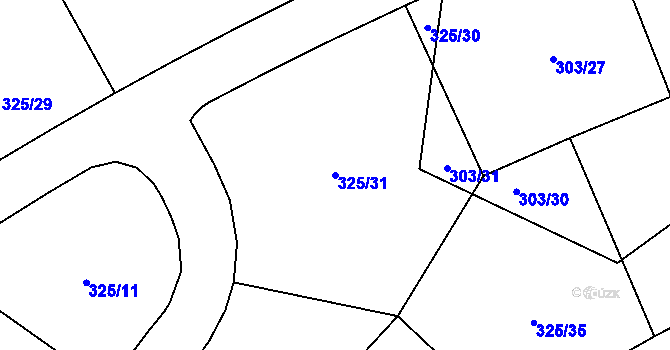Parcela st. 325/31 v KÚ Loučná pod Klínovcem, Katastrální mapa