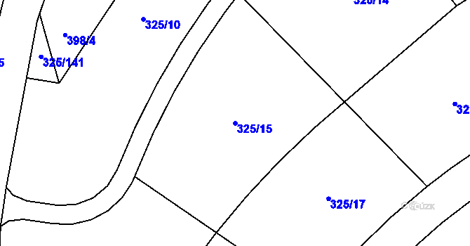 Parcela st. 325/15 v KÚ Loučná pod Klínovcem, Katastrální mapa