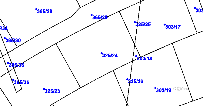 Parcela st. 325/24 v KÚ Loučná pod Klínovcem, Katastrální mapa