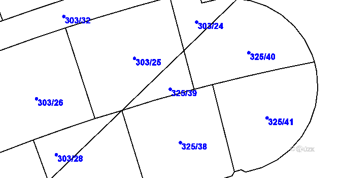 Parcela st. 325/39 v KÚ Loučná pod Klínovcem, Katastrální mapa