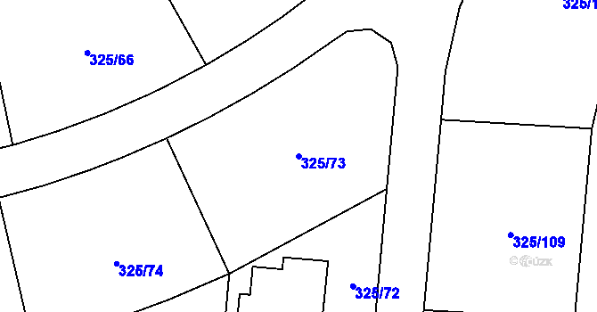Parcela st. 325/73 v KÚ Loučná pod Klínovcem, Katastrální mapa