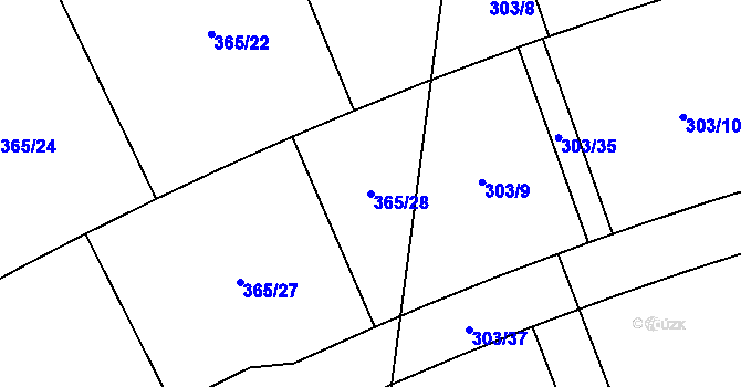 Parcela st. 365/28 v KÚ Loučná pod Klínovcem, Katastrální mapa