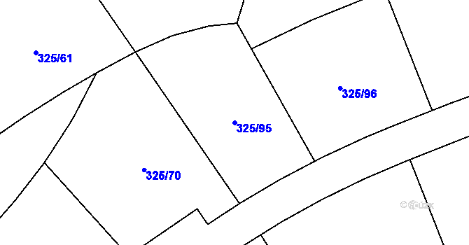 Parcela st. 325/95 v KÚ Loučná pod Klínovcem, Katastrální mapa