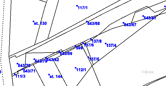 Parcela st. 137/6 v KÚ Kouty nad Desnou, Katastrální mapa