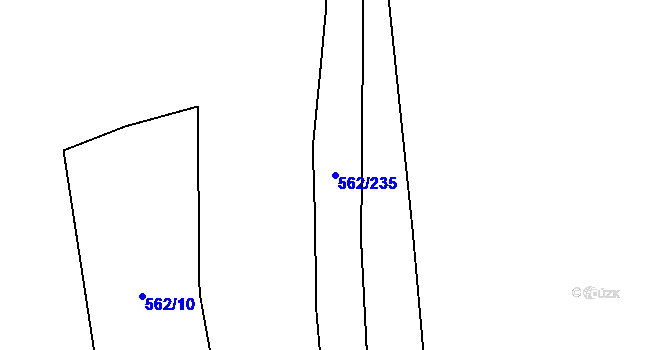 Parcela st. 562/235 v KÚ Kouty nad Desnou, Katastrální mapa