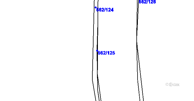 Parcela st. 562/125 v KÚ Kouty nad Desnou, Katastrální mapa