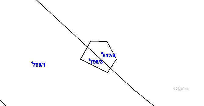 Parcela st. 812/4 v KÚ Rejhotice, Katastrální mapa